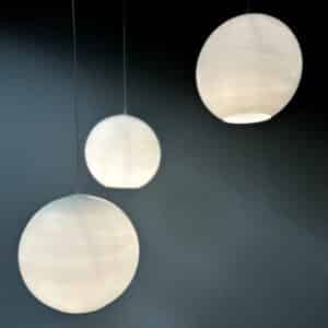 Mid-Century Pendant Lamp with Three Large Opal Glass Globes by Philips, 1960s
