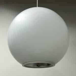 Mid-Century Pendant Lamp with Three Large Opal Glass Globes by Philips, 1960s
