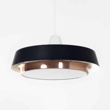 Metal Pendant Lamp by J.J.M. Hoogervorst for Anvia, 1960s | Rare Model