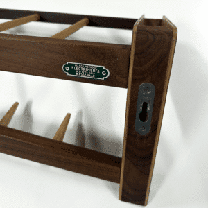 Vintage Wall Coat Rack in Two-tone Wood by Electrimeufa, 1960s &#8211; With Coat Hangers