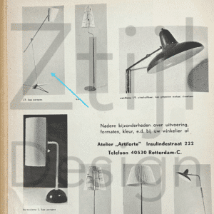 L3 Floor Lamp by H. Fillekes for Artiforte, 1955 | Unique Object