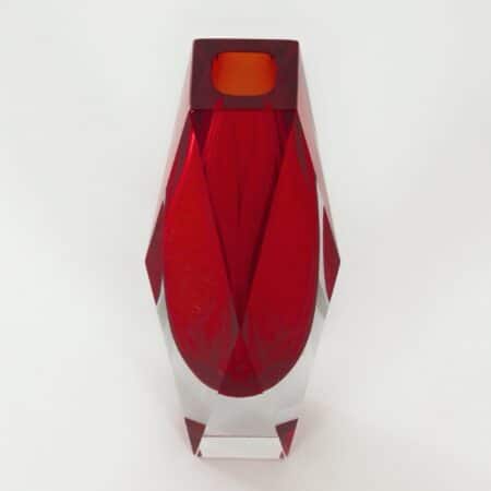 Red Murano Sommerso Vase by Luigi Mandruzzato, 1960s - 30 cm