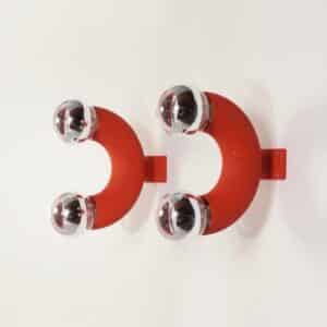 Red Wall lights by BAG Turgi, Switzerland, 1970s