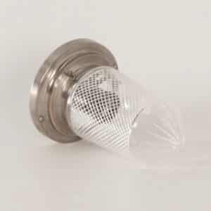 Art Deco Ceiling Lamp Polished Glass on a Nickel Plated Base , 1930s