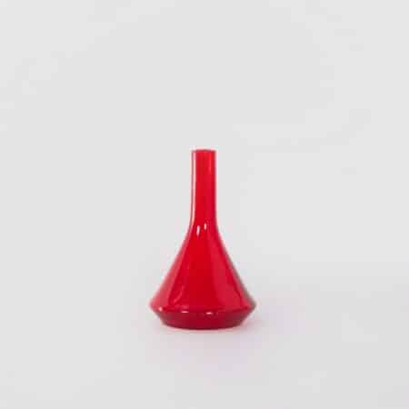 Red Vase Industrial Series by A.D. Copier for Leerdam Glass Factory, 1960s - Middle Size - Middle Size
