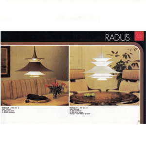 Very Large Danish Pendant Lamp Radius III by Eric Balslev for Fog &#038; Mørup, 1970s &#8211; Diameter 70 cm