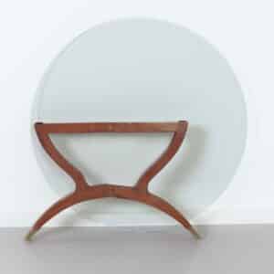 Italian Coffee Table with Teak Hairpin Legs and Brass Feet, 1960s
