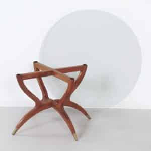 Italian Coffee Table with Teak Hairpin Legs and Brass Feet, 1960s