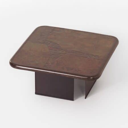 Brutalist Coffee Table by Paul Kingma, 1988 | 79x79 cm Square