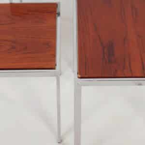 Side Tables with Reversible Top, 1960s | Set of Three Nesting Tables