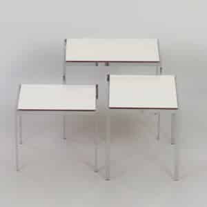 Side Tables with Reversible Top, 1960s | Set of Three Nesting Tables