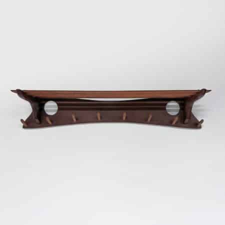 Vintage Wall Coat Rack of Solid Teak , 1960s | Two-tone Wood