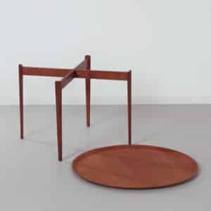 Round Coffee Table by Hans Olsen for Viskadalens Möbelindustri, 1960s | Scandinavian Modern