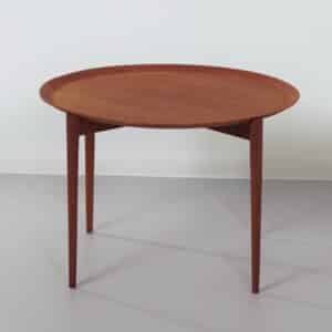 Round Coffee Table by Hans Olsen for Viskadalens Möbelindustri, 1960s | Scandinavian Modern