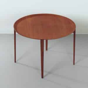 Round Coffee Table by Hans Olsen for Viskadalens Möbelindustri, 1960s | Scandinavian Modern