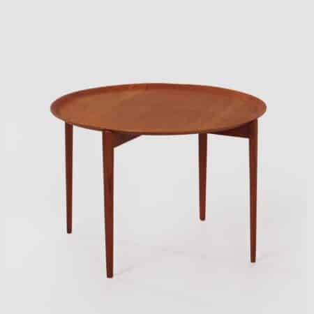 Round Coffee Table by Hans Olsen for Viskadalens Möbelindustri, 1960s | Scandinavian Modern