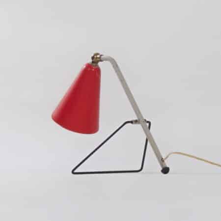Red Table lamp by J.J.M. Hoogervorst for Anvia, 1950s