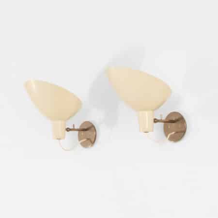 Pair of Visor Wall Lights by Vittoriano Vigano for Arteluce, ca 1950