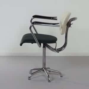 Industrial Office chair with armrests by Toon De Wit for De Wit, 1950s | Green White