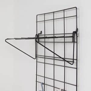 Vintage Wall Coat Rack in Black Metal with Coloured Hooks and a Hat Rack, 1950s
