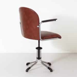 365 Office chair by W.H. Gispen for Gispen in 1930s &#8211; New Camel Coloured Skai