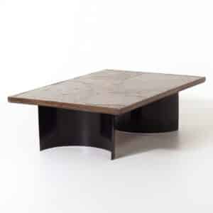 Brutalist Coffee Table by Paul Kingma, 1970s | Brown and Rectangular