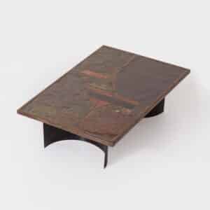 Brutalist Coffee Table by Paul Kingma, 1970s | Brown and Rectangular