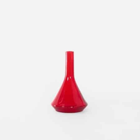 Red Vase Industrial Series by A.D. Copier for Leerdam Glass Factory, 1960s - Middle Size - Middle Size