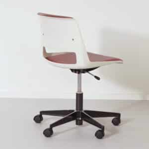 Office chair Gispen 2533/BZ by André Cordemeyer for Gispen, 1970s, without armrests, dark red