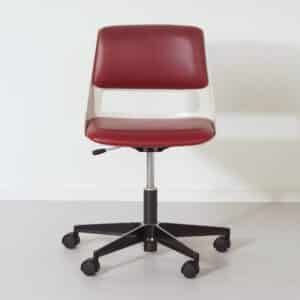 Office chair Gispen 2533/BZ by André Cordemeyer for Gispen, 1970s, without armrests, dark red