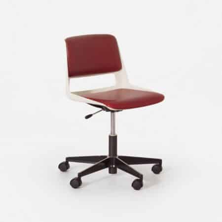 Office chair Gispen 2533/BZ by André Cordemeyer for Gispen, 1970s, without armrests, dark red