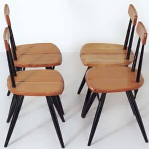 Pirkka Chairs by Ilmari Tapiovaara for Laukaan Puu, Finland, 1950s | Early Edition, Set of 4