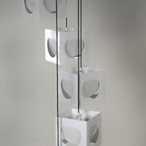 Scandinavian pendant lamp by Shogo Suzuki for Stockmann Orno, 1960s &#8211; Set of 8 minimalist cube lamps