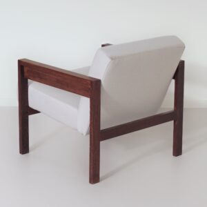 Armchair SZ25/SZ80 by Hein Stolle for ‘t Spectrum, 1959 &#8211; Wenge Wood, Grey-White Ploeg Fabric