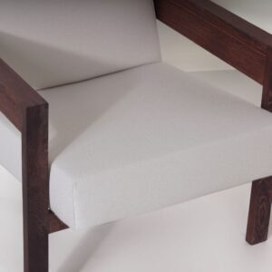 Armchair SZ25/SZ80 by Hein Stolle for ‘t Spectrum, 1959 &#8211; Wenge Wood, Grey-White Ploeg Fabric
