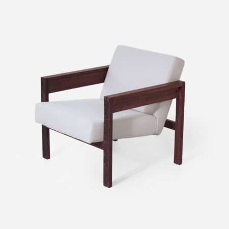 Armchair SZ25/SZ80 by Hein Stolle for ‘t Spectrum, 1959 - Wenge Wood, Grey-White Ploeg Fabric