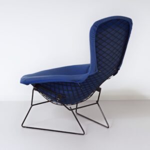 Bird Lounge Chair by Harry Bertoia for Knoll, 1960s &#8211; Black Metal Frame, Blue Kvadrat Upholstery