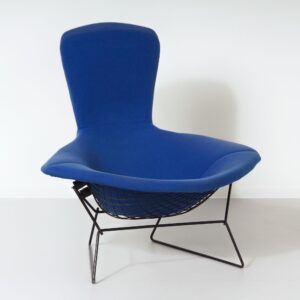 Bird Lounge Chair by Harry Bertoia for Knoll, 1960s &#8211; Black Metal Frame, Blue Kvadrat Upholstery