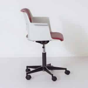 Office chair Gispen 2712 by André Cordemeyer for Gispen, 1970s &#8211; With Armrests, Dark Red