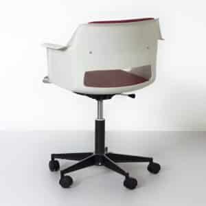 Office chair Gispen 2712 by André Cordemeyer for Gispen, 1970s &#8211; With Armrests, Dark Red