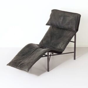 Chaise Longue SKYE by T. Bjorklund For Ikea, 1980s &#8211; Green Leather