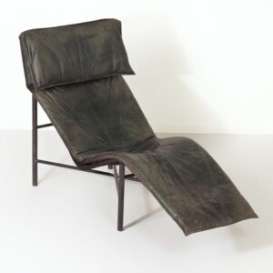 Chaise Longue SKYE by T. Bjorklund For Ikea, 1980s &#8211; Green Leather