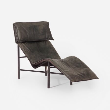 Chaise Longue SKYE by T. Bjorklund For Ikea, 1980s - Green Leather