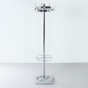Industrial Standing Coat Rack with Carousel Function, 1960 &#8211; for approx. 27 Coats, with Umbrella Stand