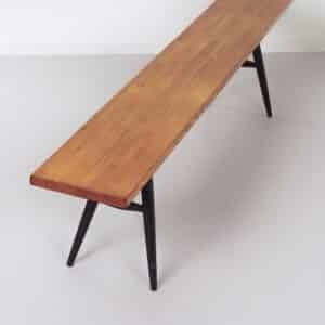 Pirkka Bench by Ilmari Tapiovaara for Laukaan Puu, Finland, 1950s &#8211; Solid Pine &#038; Birchwood