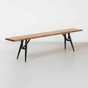 Pirkka Bench by Ilmari Tapiovaara for Laukaan Puu, Finland, 1950s &#8211; Solid Pine &#038; Birchwood