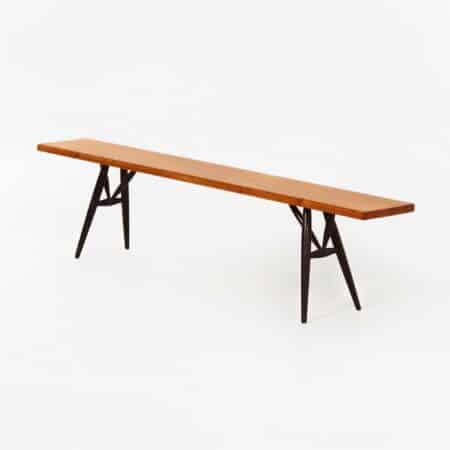 Pirkka Bench by Ilmari Tapiovaara for Laukaan Puu, Finland, 1950s - Solid Pine & Birchwood