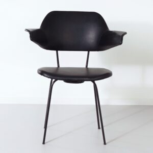 Sikkens Chair by Rob Parry for Stabin-Bennes, 1958 &#8211; Signed Collectors Item, Black Skai