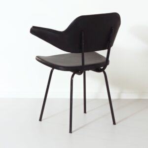 Sikkens Chair by Rob Parry for Stabin-Bennes, 1958 &#8211; Signed Collectors Item, Black Skai