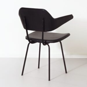Sikkens Chair by Rob Parry for Stabin-Bennes, 1958 &#8211; Signed Collectors Item, Black Skai